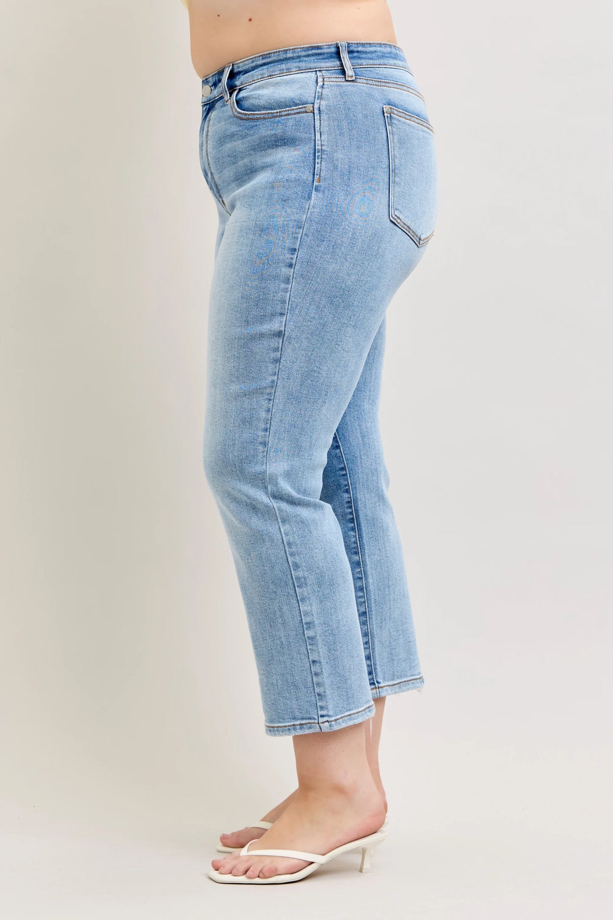 Judy Blue High Waist Ankle Straight Light Wash
