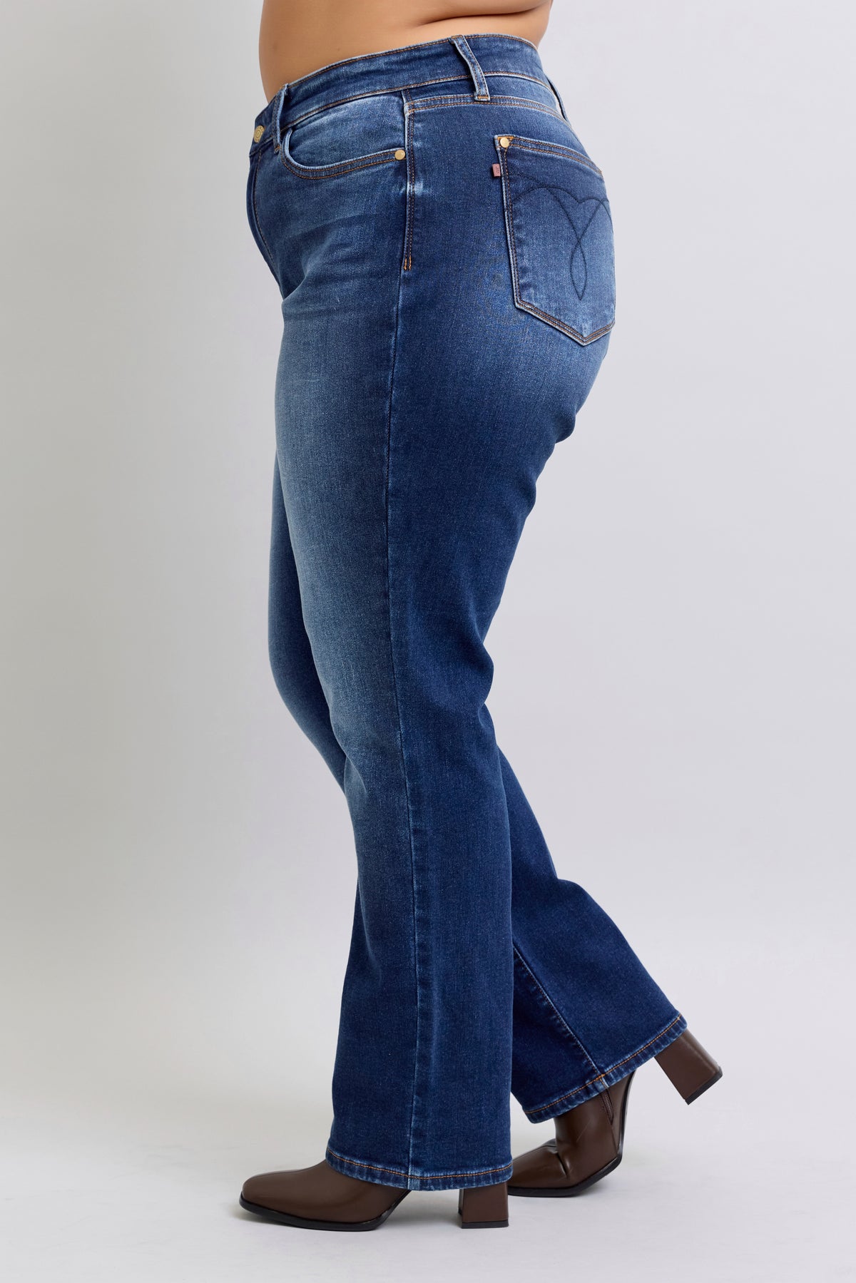 Judy Blue High Rise Vintage Wash Thermal Straight Dark