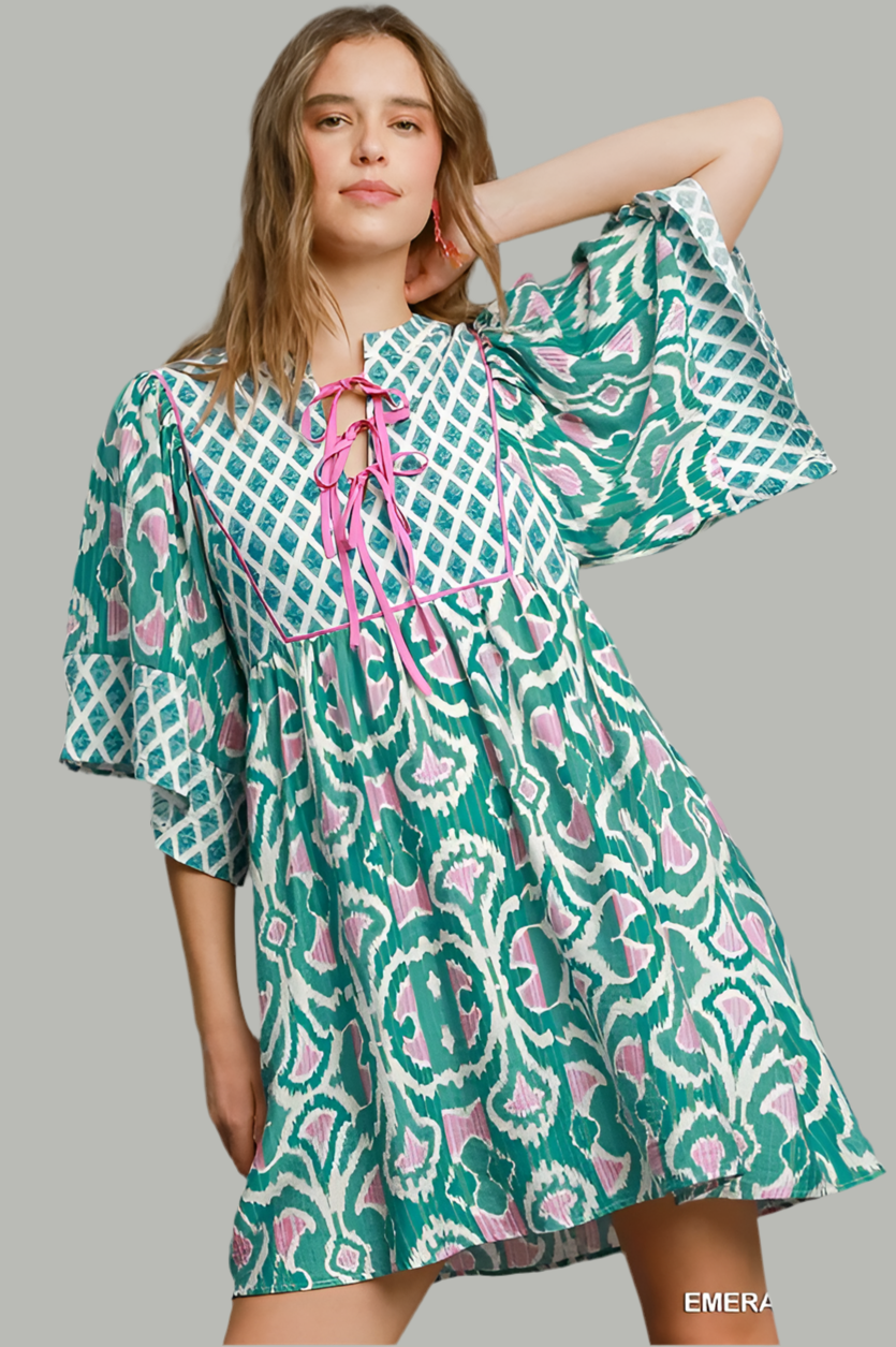 Love Yourself Babydoll Dress Emerald