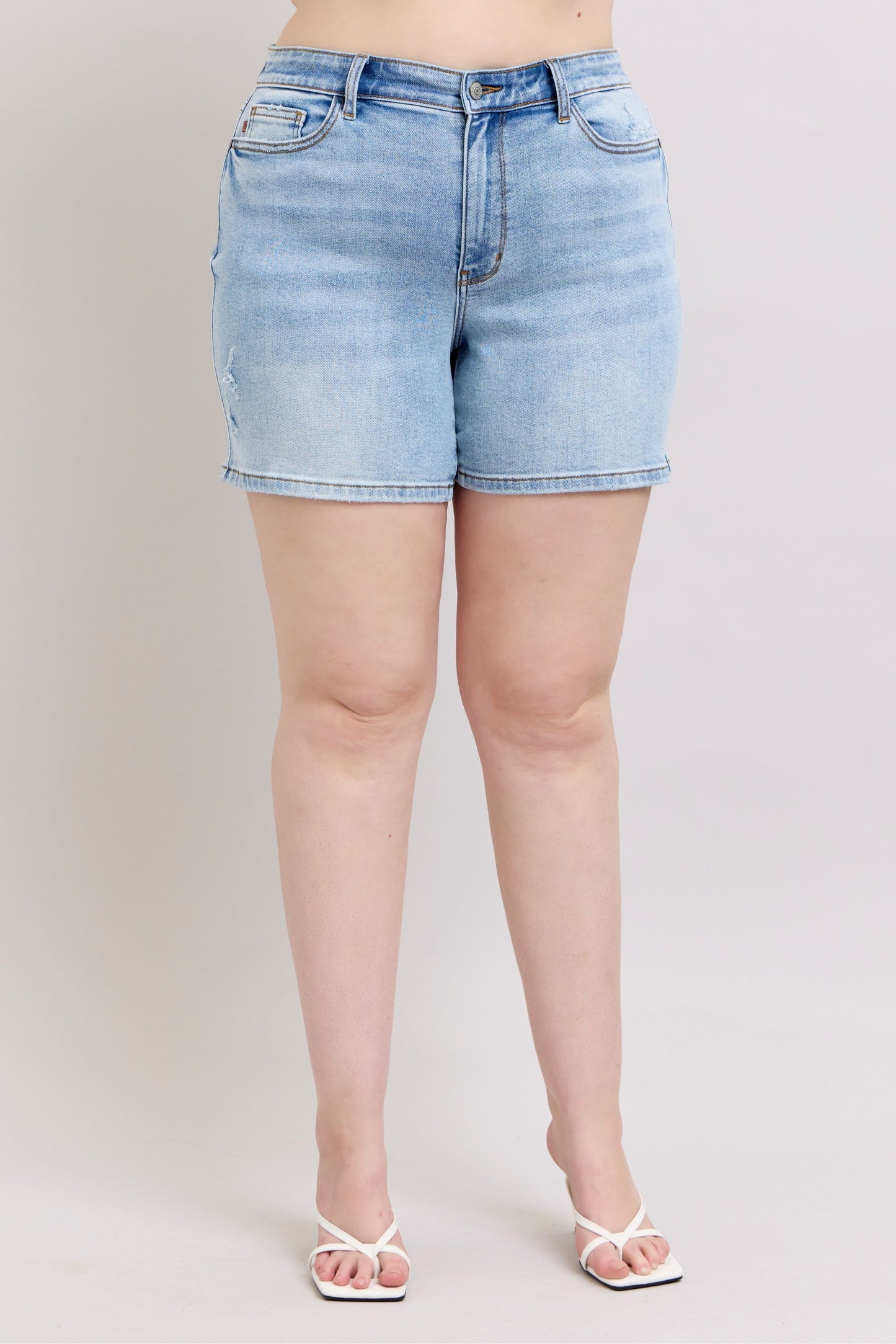 Phoenix Judy Blue Vintage Dad Shorts Medium Wash
