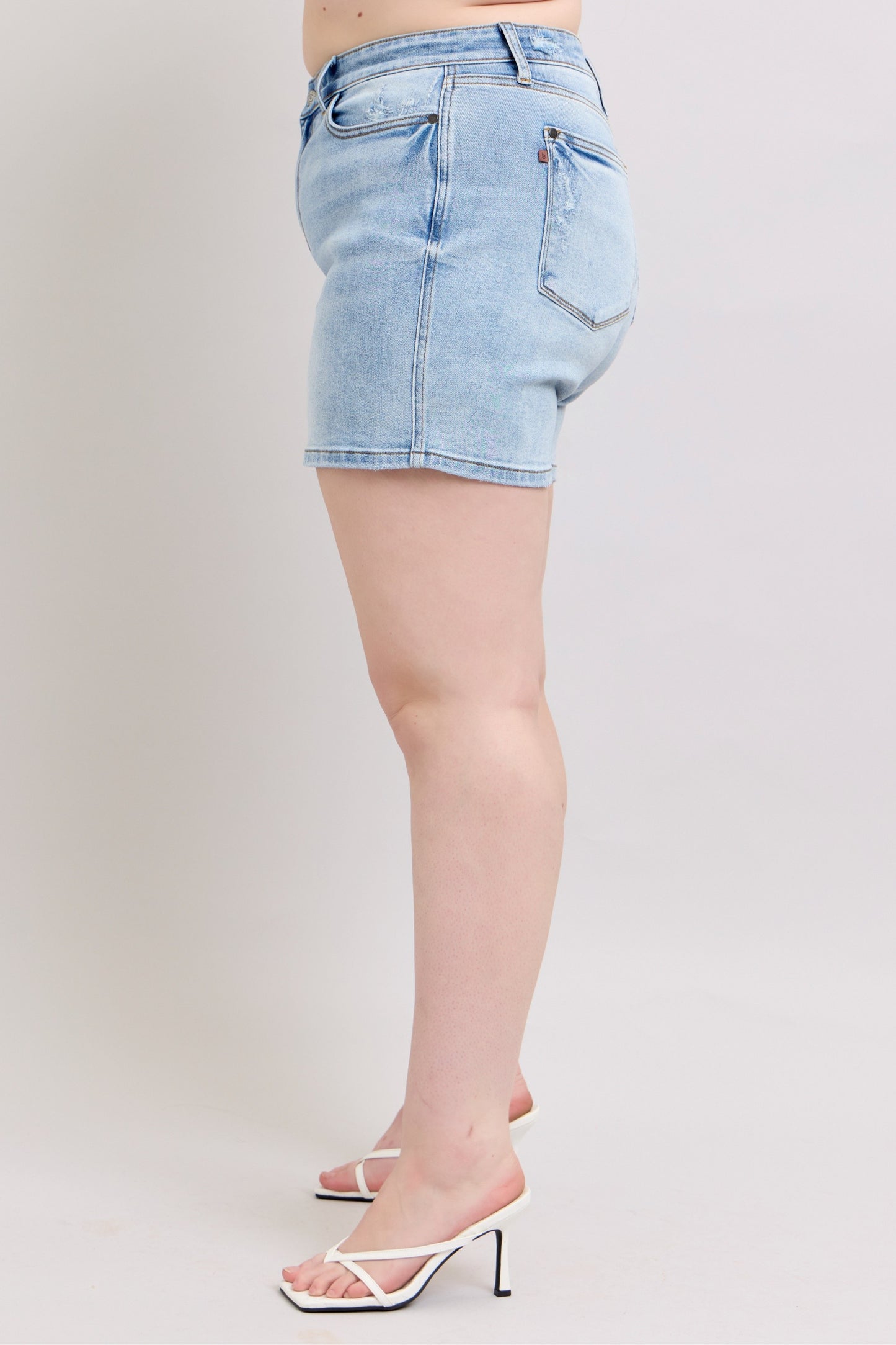 Phoenix Judy Blue Vintage Dad Shorts Medium Wash