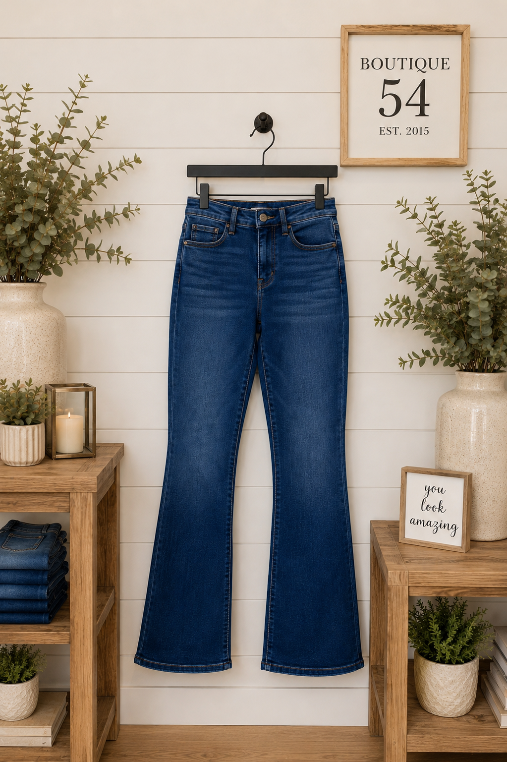 Heather High Waist Judy Blue Tummy Control Bootcut Dark Short