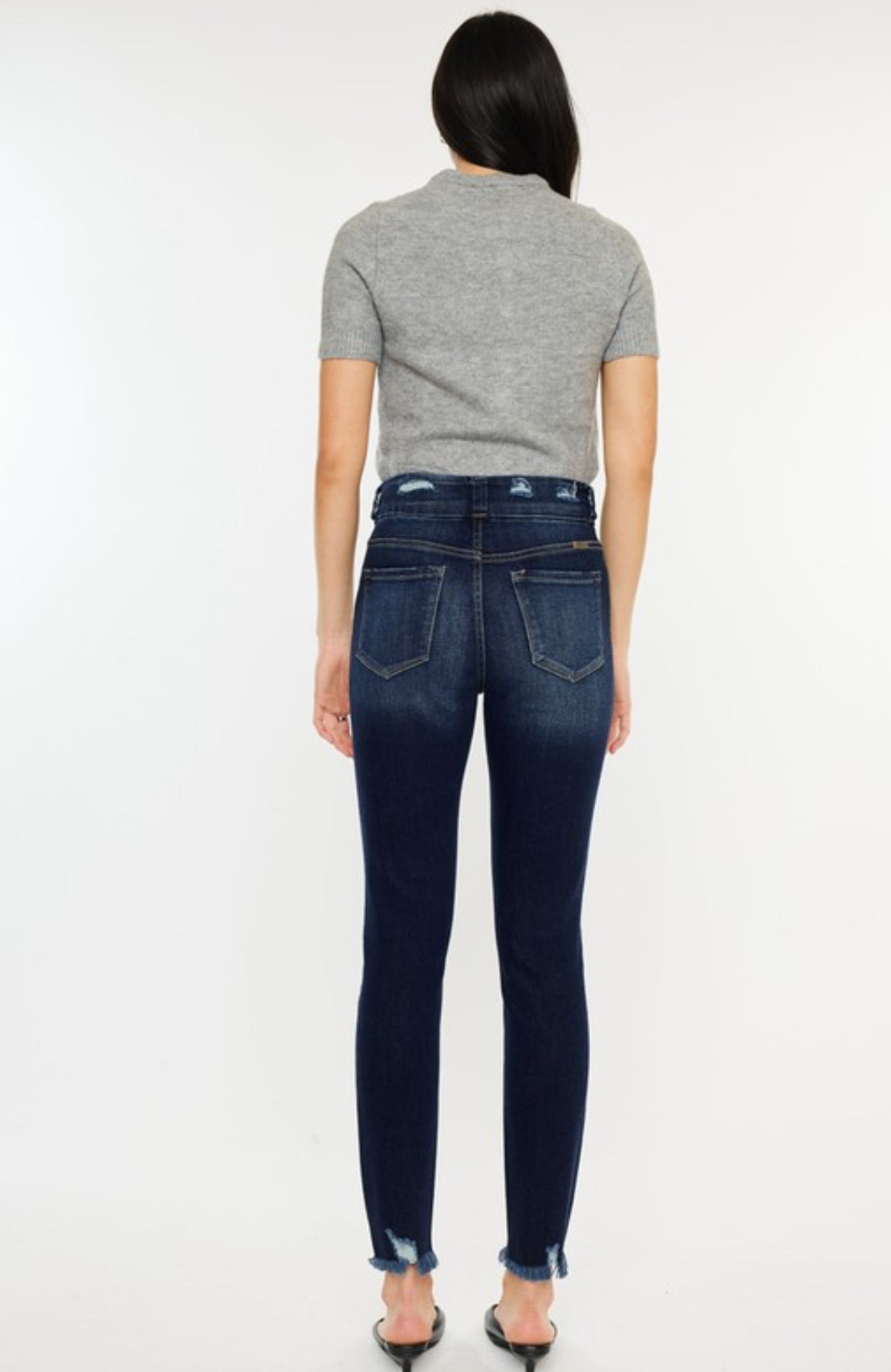 Kinsley KanCan 2 Button Skinny Dark Jeans