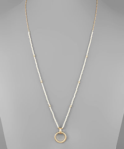 Ring Bead & Chain Necklace
