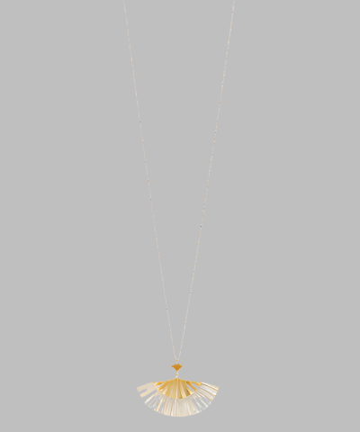 Fanned Out Leather Pendant Necklace