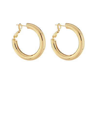 30mm Bold Metal Hoops Gold Dipped
