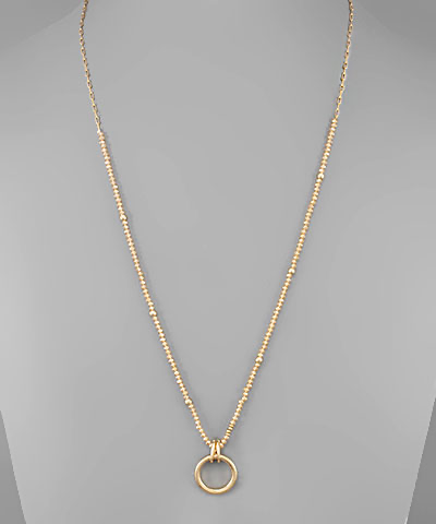 Ring Bead & Chain Necklace