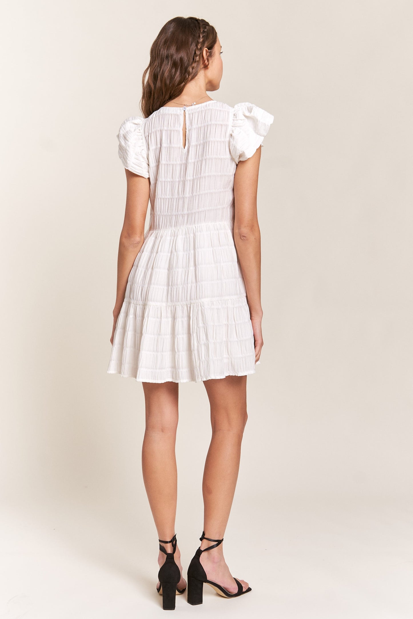 Milestone Memories Baby Doll Dress White