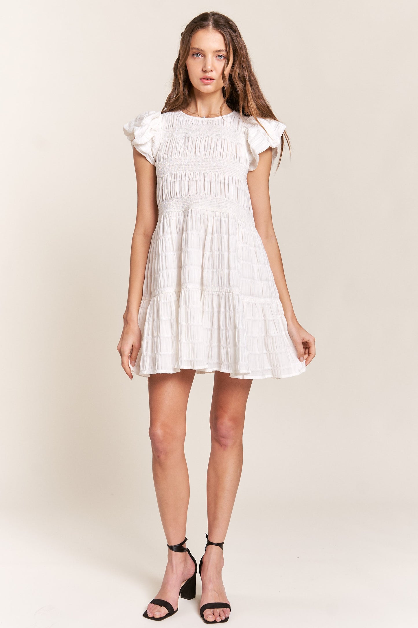 Milestone Memories Baby Doll Dress White