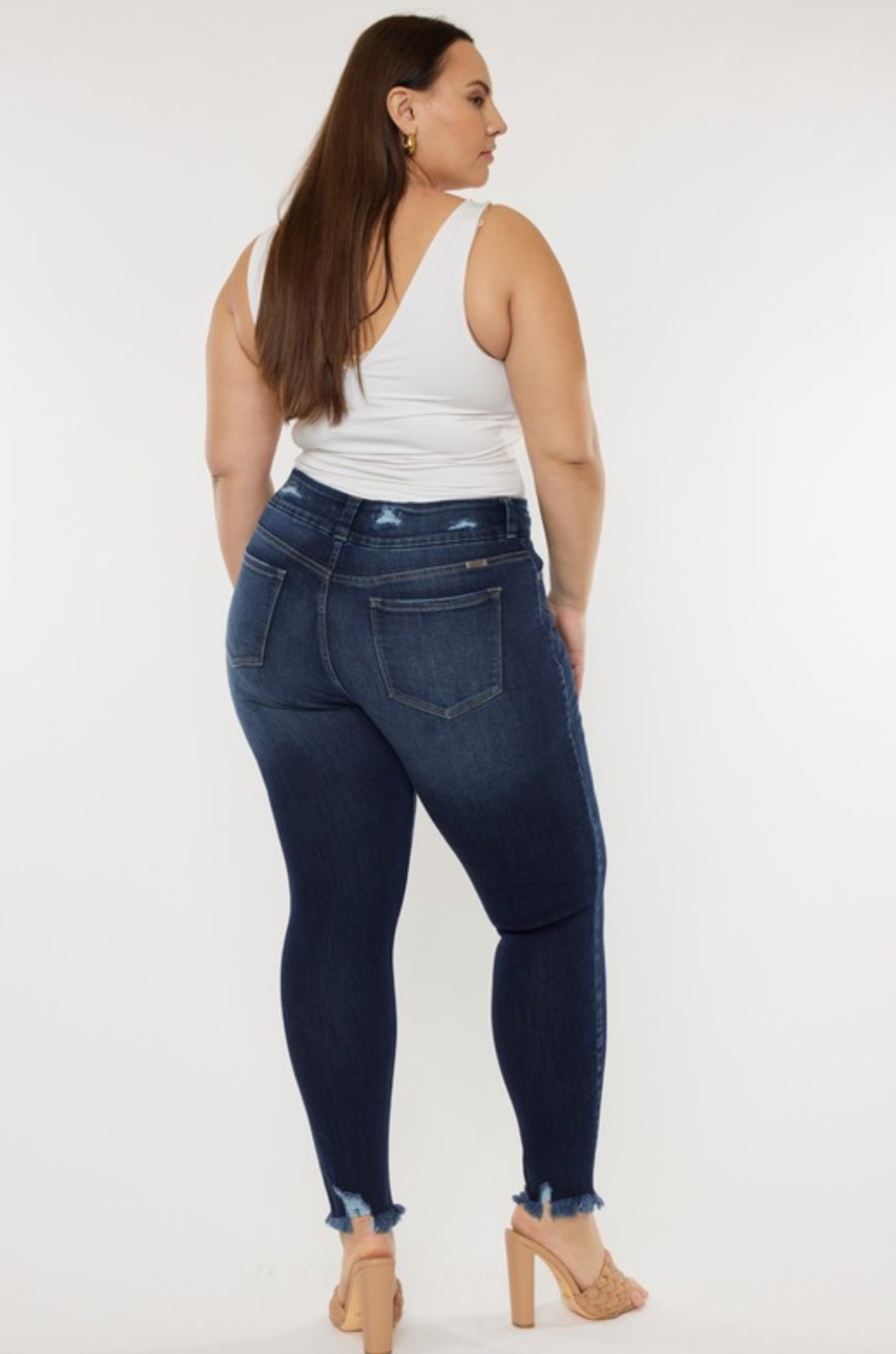Kinsley KanCan 2 Button Skinny Dark Jeans