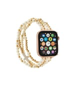 4 Roll Cross Charm Pearl Watch Band