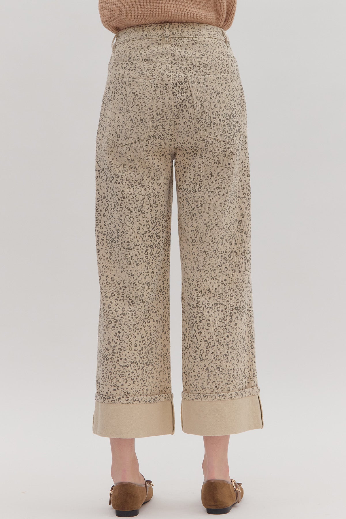 Wild Side Leopard Pants Tan