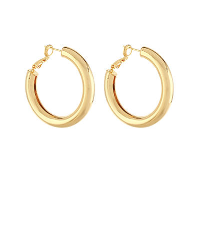 35mm Bold Metal Hoops Gold Dipped