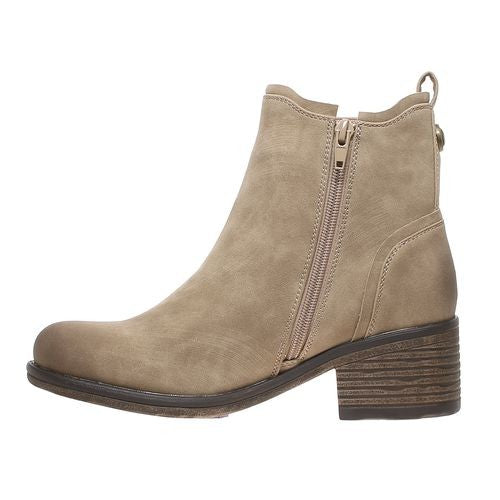 Cora Chunky Heel Bootie Taupe