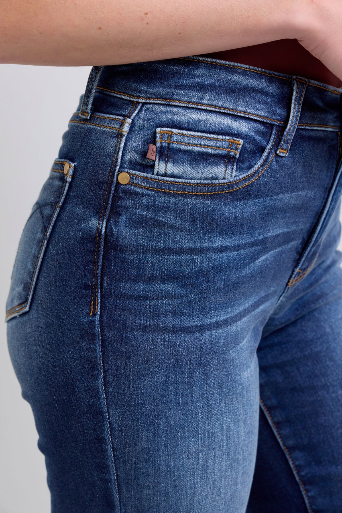 Judy Blue High Rise Vintage Wash Thermal Straight Dark