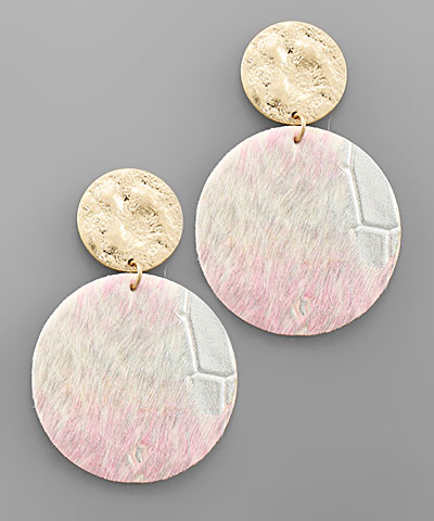 Animal Print Disc Earring