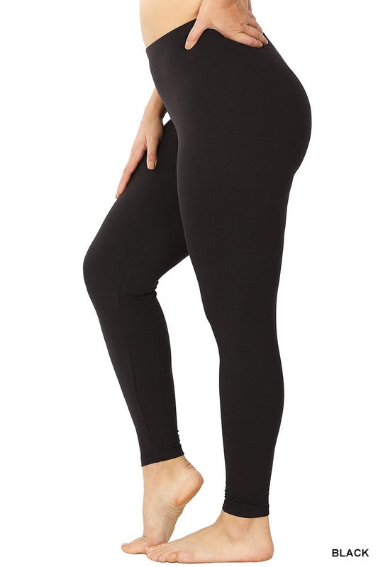 Payton Premium Micro Fibre Full Length Leggings Black