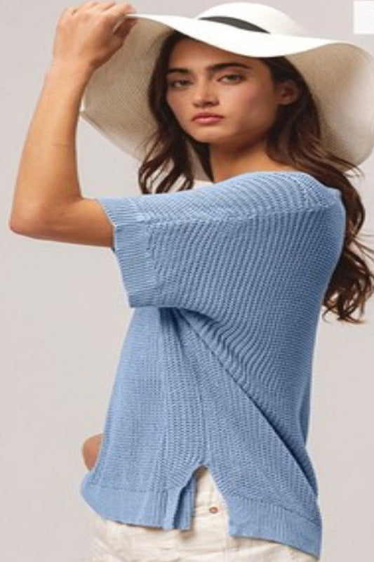 Hadlee Short Dolman Sleeve Denim