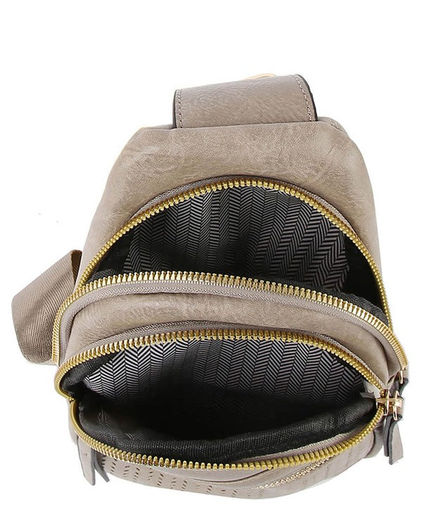 Laser Cut Printed Sling Bag