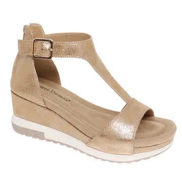Wendy Zip Back Wedge Gold
