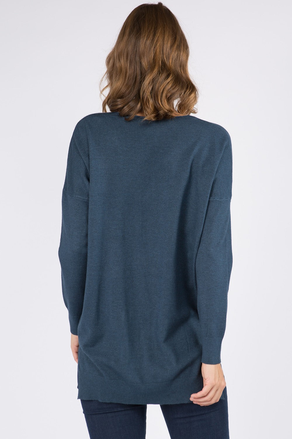 Tabitha V - Neck Sweater Heather Teal