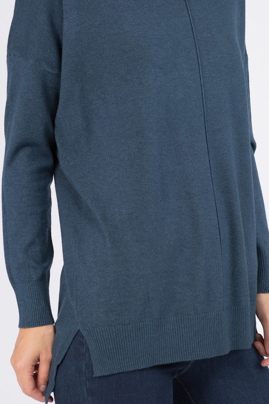 Tabitha V - Neck Sweater Heather Teal