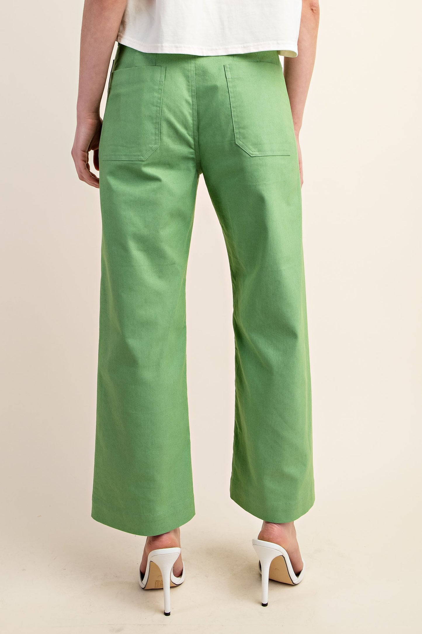 Cathy Cropped Ankle Pants Apple Green