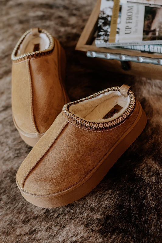 Sarah Suede Slipper Tan