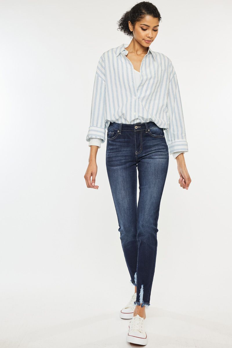 Katrina Kan Can Skinny Jean Dark Stone Wash