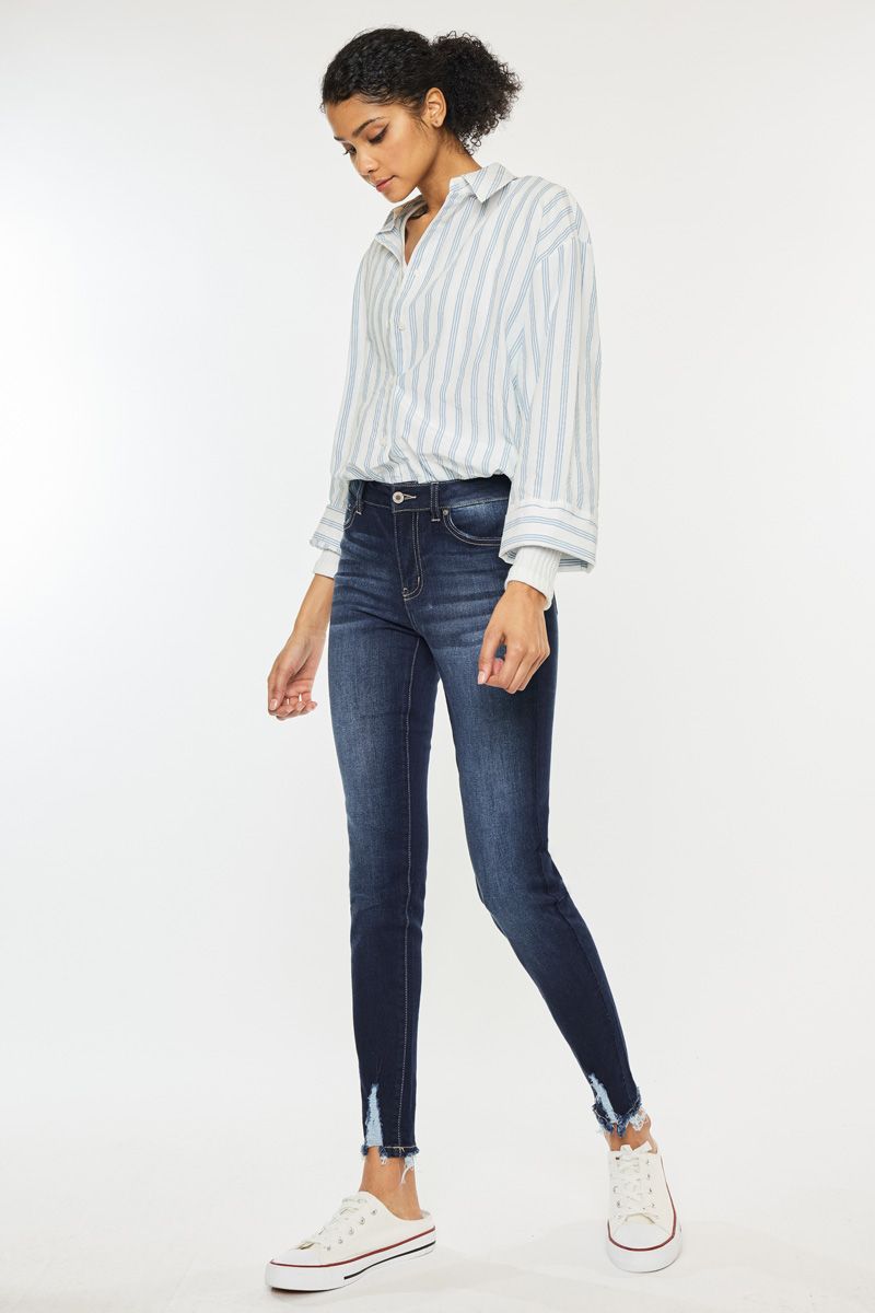 Katrina Kan Can Skinny Jean Dark Stone Wash