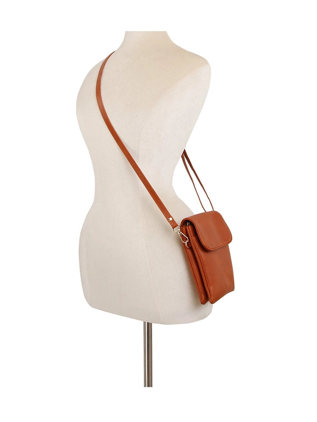 Front Zip Pocket Mini Crossbody Blush