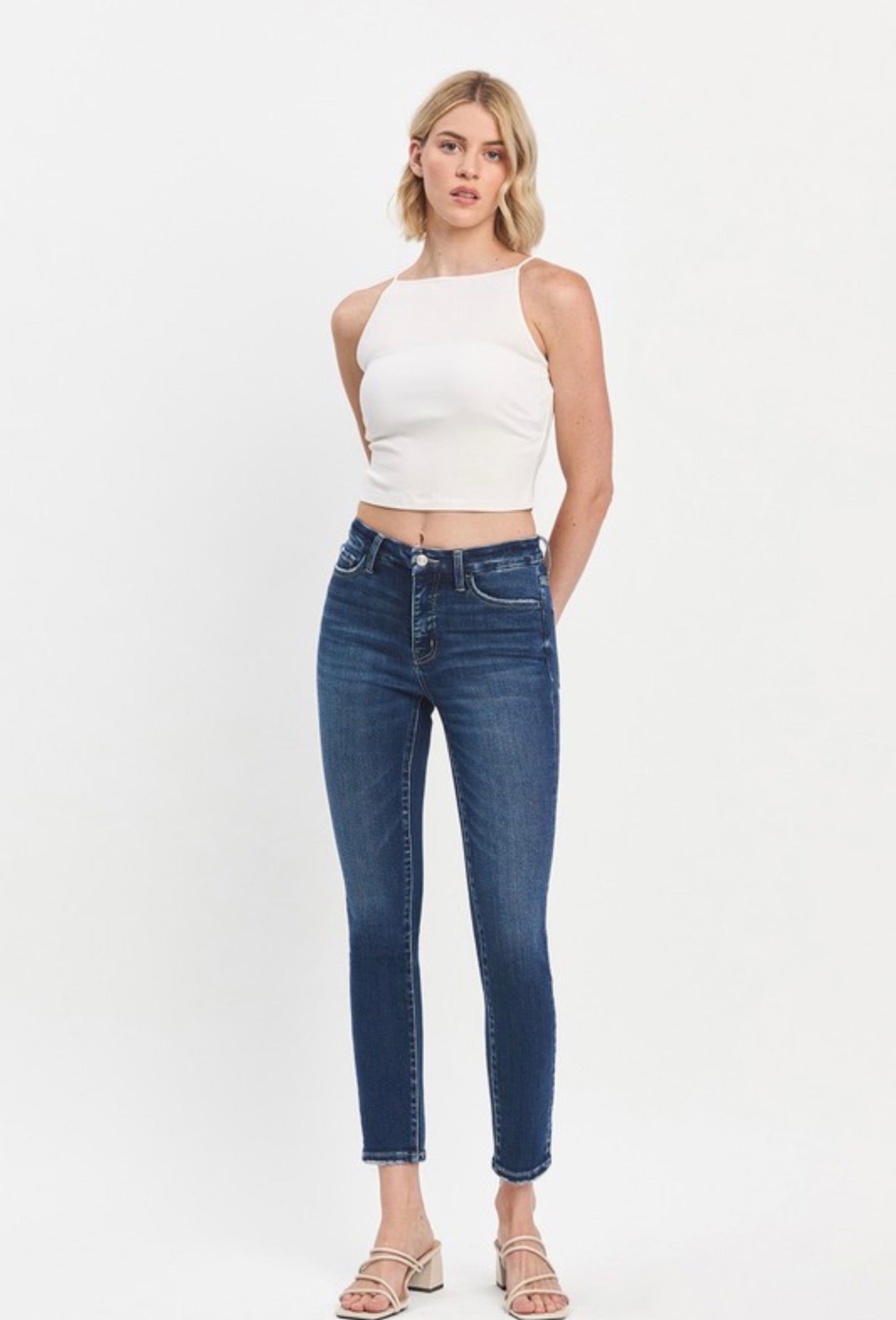 Tabatha Tummy Control High Rise Seamless Skinny Jean Vervet Flying Monkey Dark