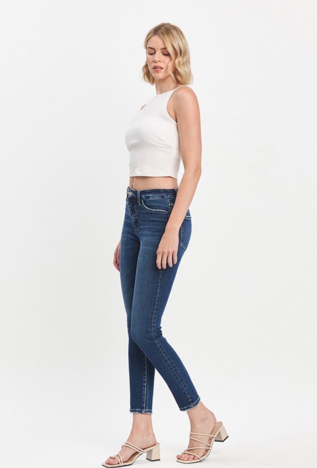 Tabatha Tummy Control High Rise Seamless Skinny Jean Vervet Flying Monkey Dark