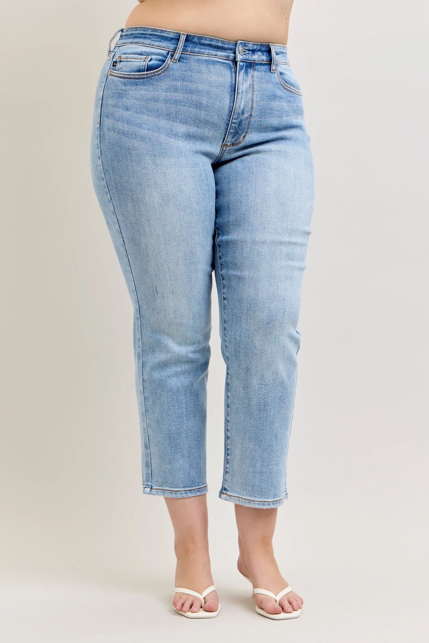 Judy Blue High Waist Ankle Straight Light Wash