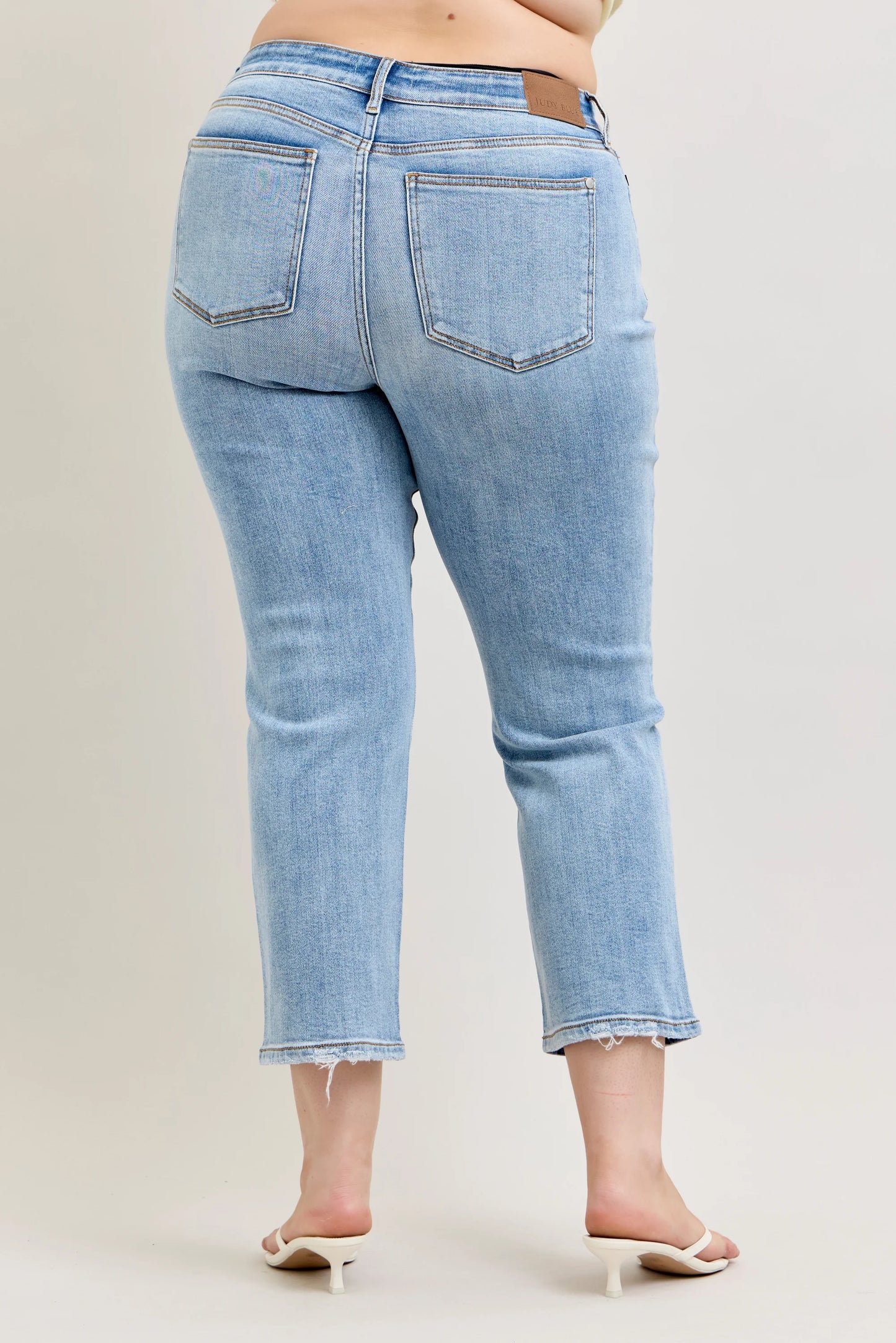 Judy Blue High Waist Ankle Straight Light Wash