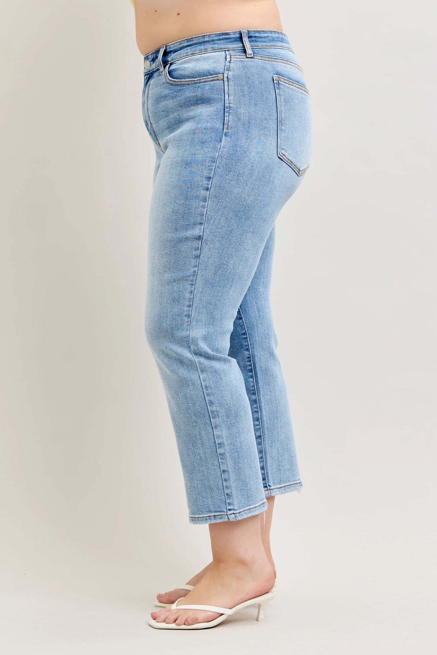 Judy Blue High Waist Ankle Straight Light Wash