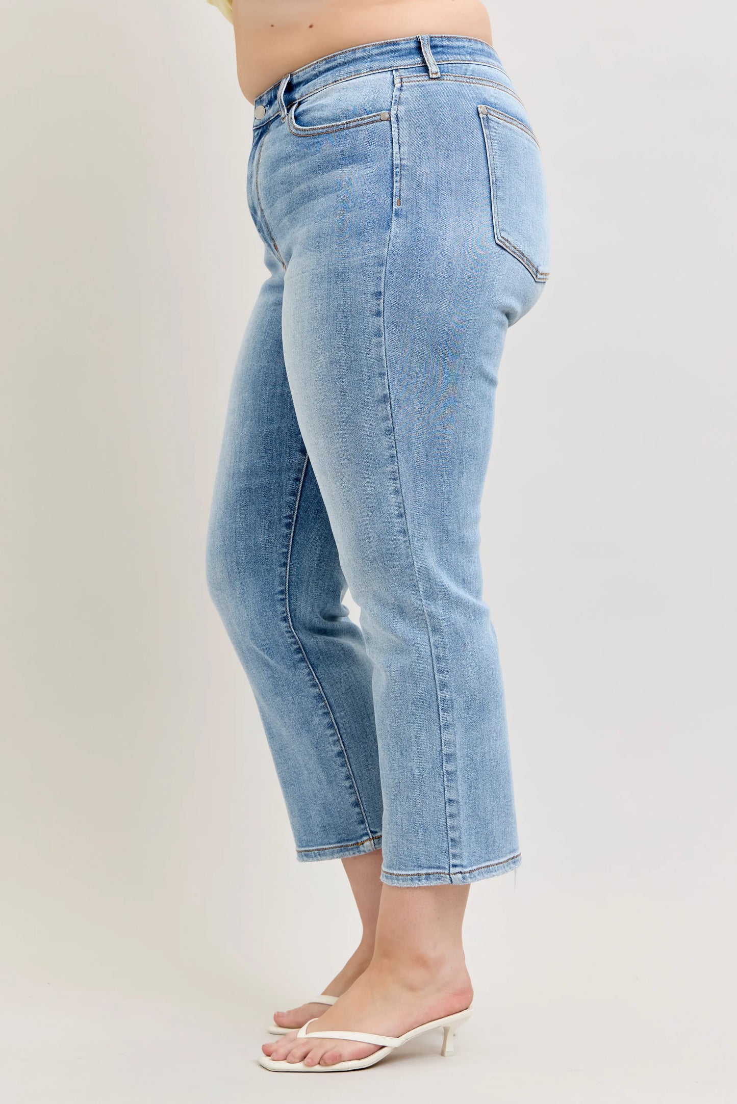 Judy Blue High Waist Ankle Straight Light Wash