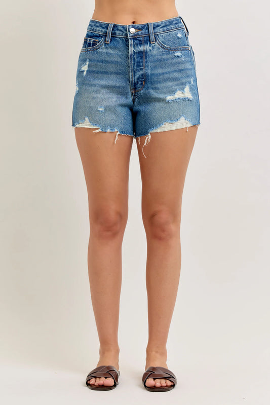 Judy Blue High Waist Rigid Magic Cut Off Short Medium