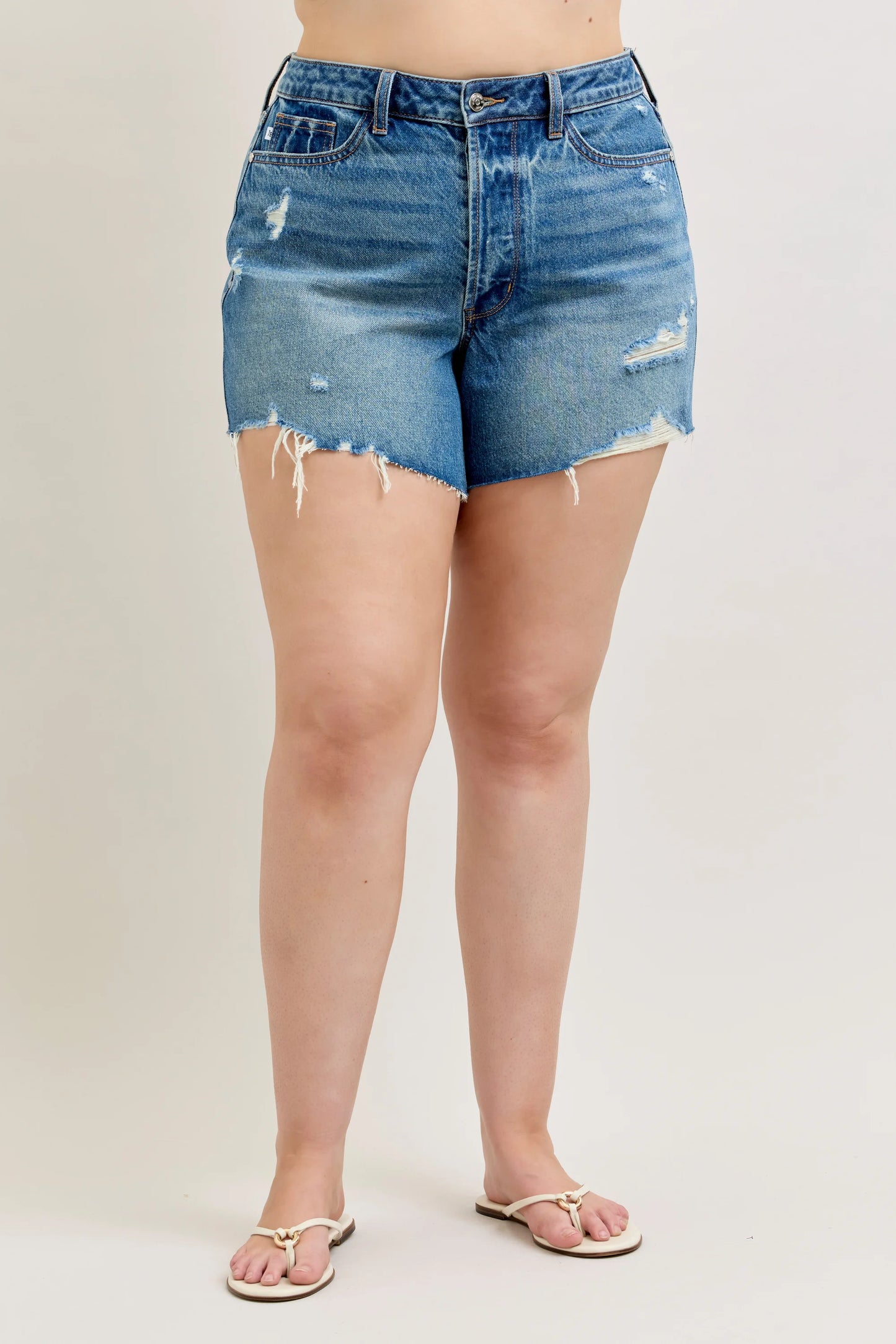 Judy Blue High Waist Rigid Magic Cut Off Short Medium