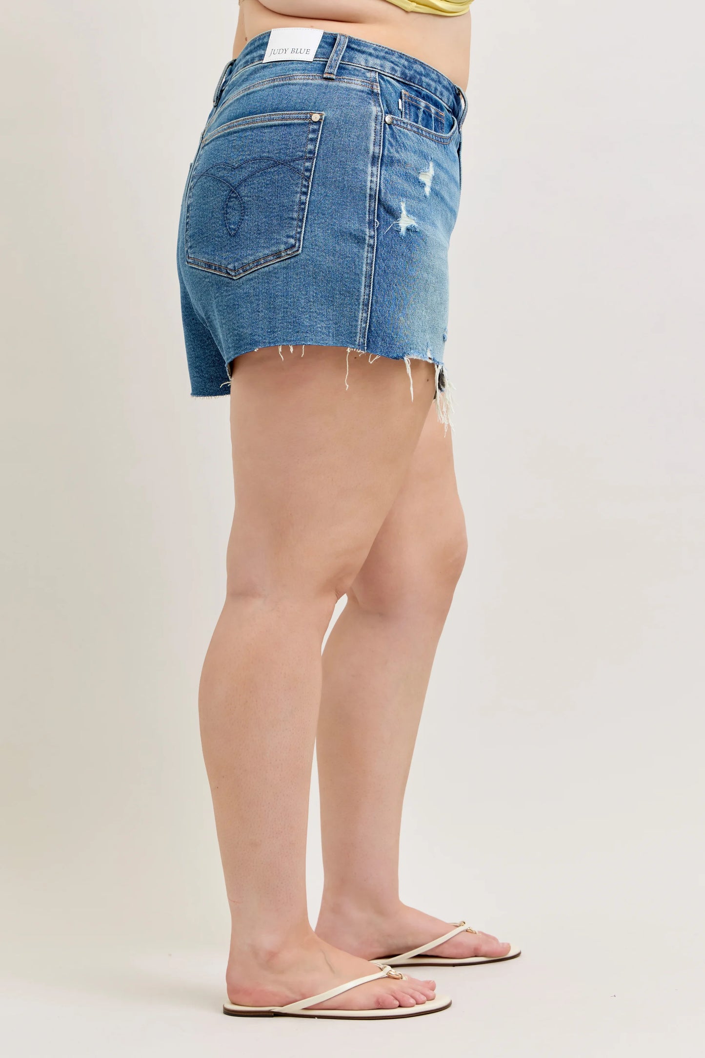 Judy Blue High Waist Rigid Magic Cut Off Short Medium