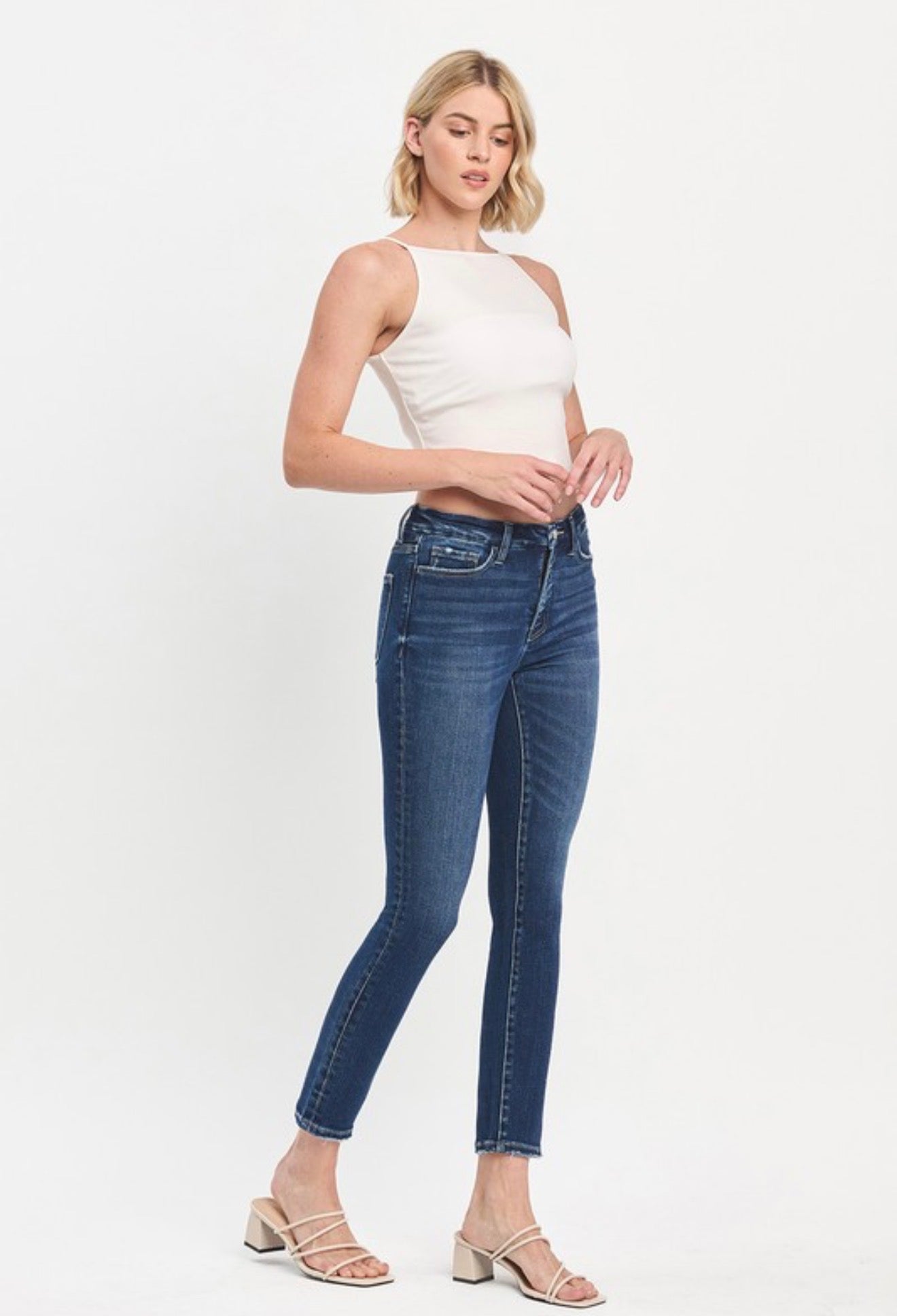 Tabatha Tummy Control High Rise Seamless Skinny Jean Vervet Flying Monkey Dark