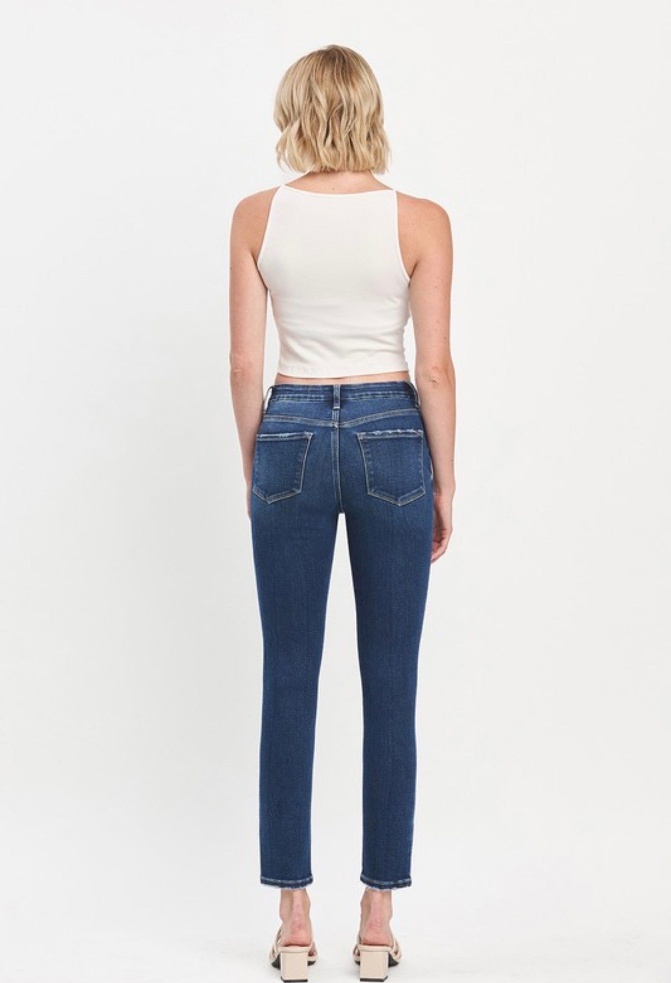 Tabatha Tummy Control High Rise Seamless Skinny Jean Vervet Flying Monkey Dark