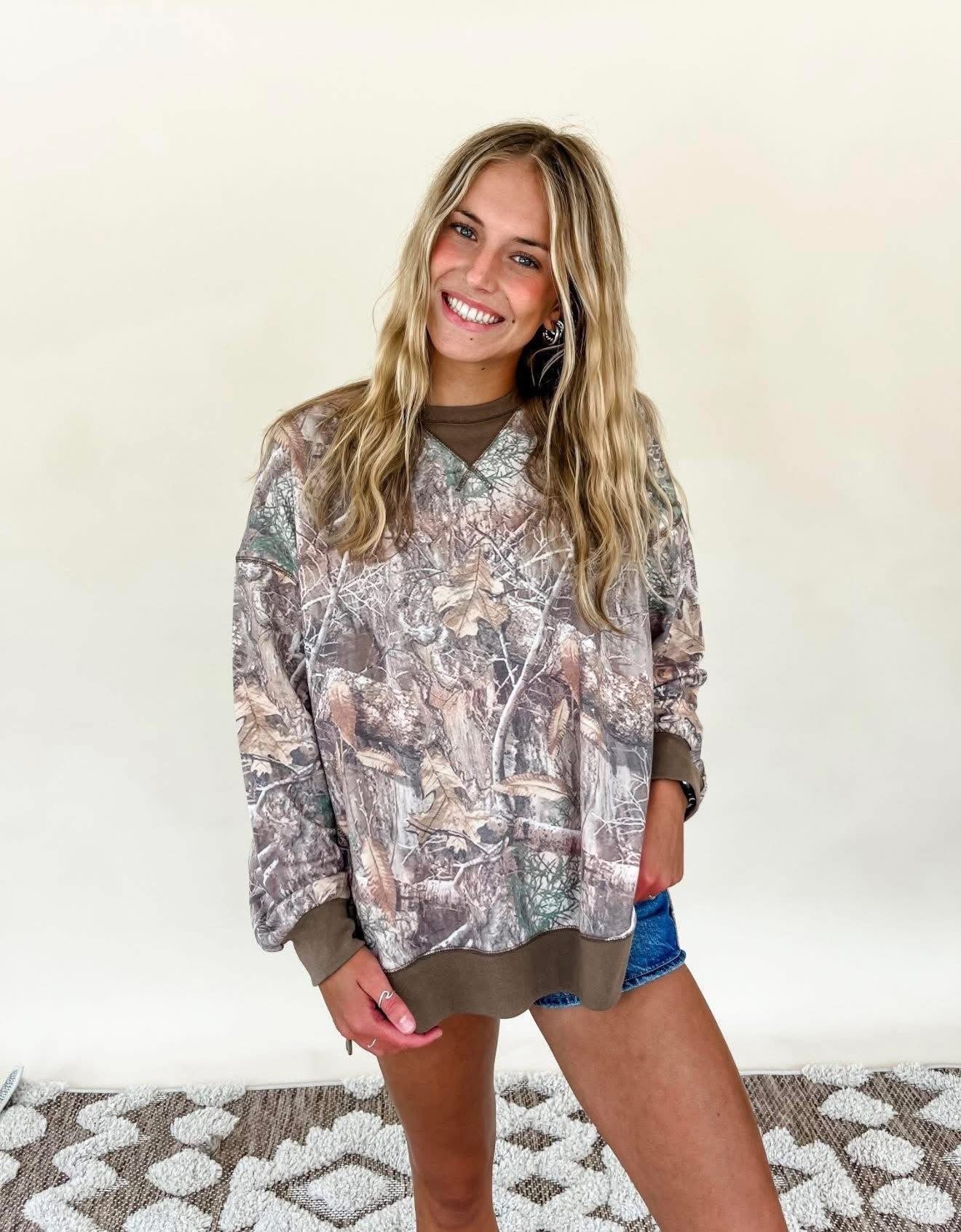 Camo Crush Top Brown