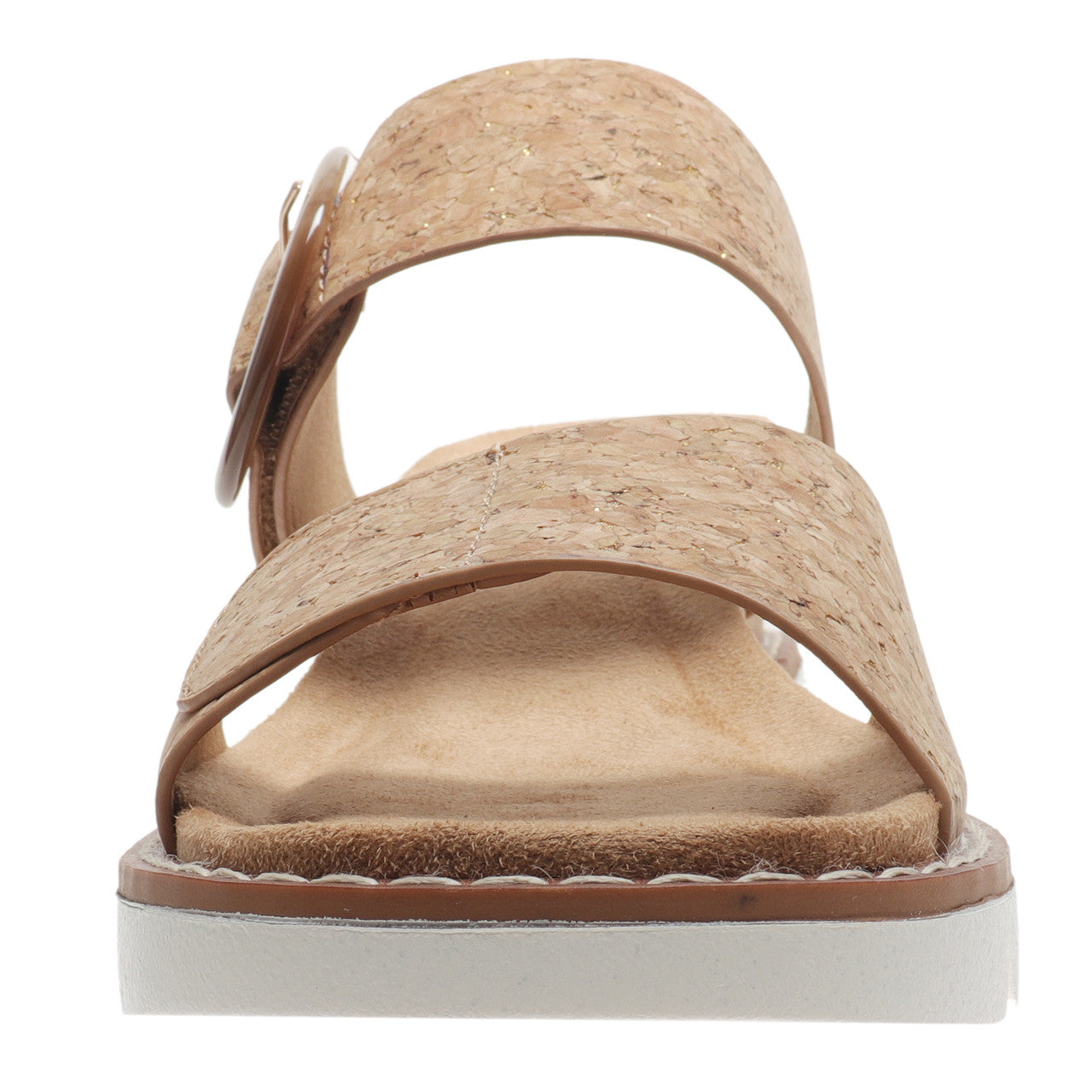 Sally Side Buckle Cork Wedge Natural