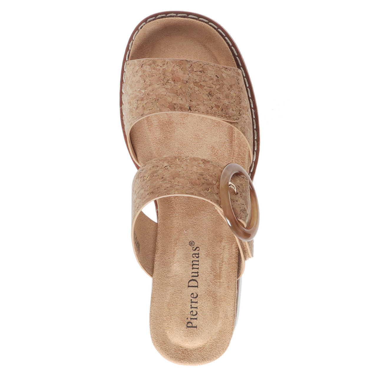 Sally Side Buckle Cork Wedge Natural