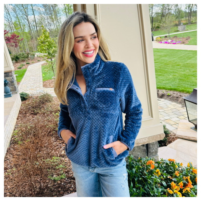 Sadie Simply Soft Pullover Space Blue