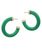 45 MM Wood Hoops Kelly Green