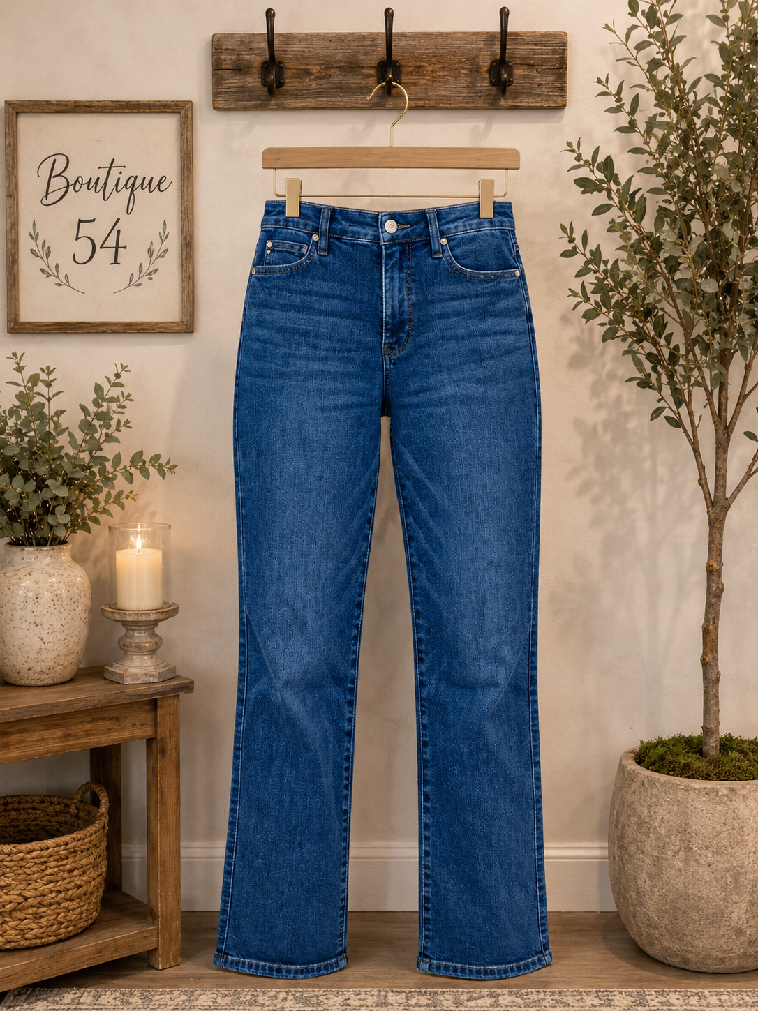 Misty Mid Rise Petite Straight Tummy Control Classic Dark