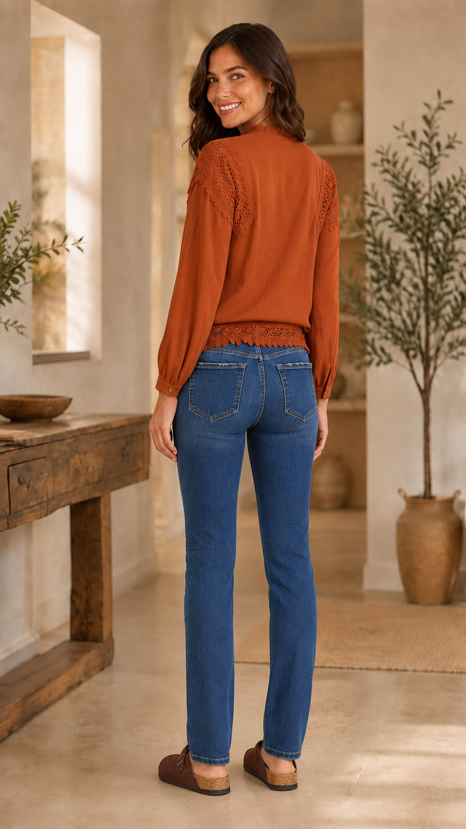 Tabatha Tummy Control High Rise Seamless Skinny Jean Vervet Flying Monkey Dark