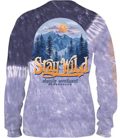 Simply Southern Stay Wild Glacier Long Sleeve Tee